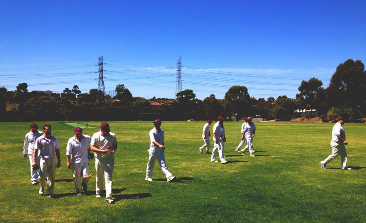 Out to field, maroon caps on · c.2015